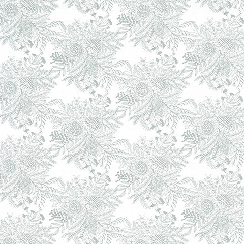 Botanical - White/Silver